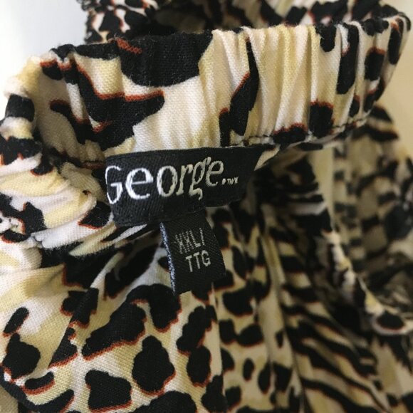 Crossback Big Cat Print Rayon Halter Top - Picture 7 of 13